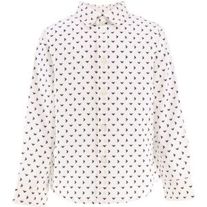 Emporio Armani Overhemd - Wit/Zwart m. Logo's - Emporio Armani - 5 jaar (110) - Overhemd