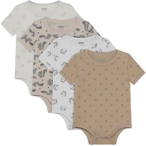 Pippi Baby Rompers s/s - 4-pack - Regenachtige dag - Pippi Baby - 56 - Romper S/S