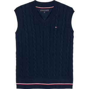 Tommy Hilfiger Vest - Gebreid - Dark Nacht Navy - Tommy Hilfiger - 6 jaar (116) - Vest