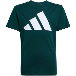 adidas - J BL TEE 160 - T-shirt - Aurora Ivy / White - 100% Katoen