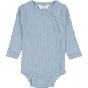 Joha Wikkelromper L/æ - Wol/Zijde - Dusty Blauw - Joha - 70 - Romper L/S