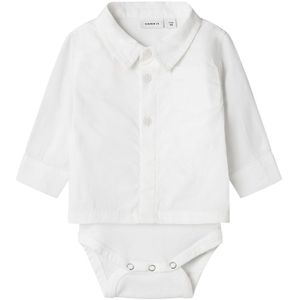 Name It Hemdromper L/æ - NbmNasin - Bright White - Name It - 50 - Romper L/S