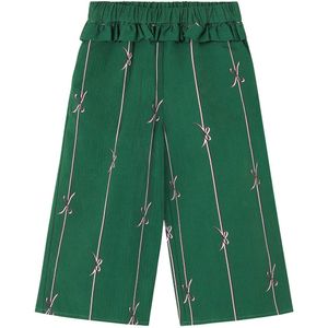 Fliink Broek - Bowie - Hunter Green Bow AOP - Fliink - 92 - Broeken - Katoen