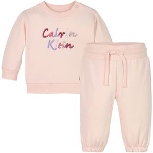 Calvin Klein Sweatset - Colour Logo - Silver Peony Roze - Calvin Klein - 74 - Joggingpakken