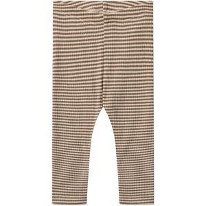 Wheat Leggings - Wol - Rib - Agi - Hout Stripe - Wheat - 68 - Leggings - Wol