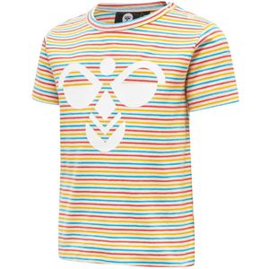 Hummel T-Shirt - hmlAlex - Wit m. Strepe - Hummel - 62 - T-Shirts