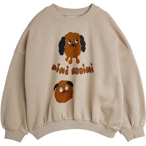 Mini Rodini Sweatshirt - Hondjes - Beige - Mini Rodini - 4-5 jaar (104-110) - Sweatshirt