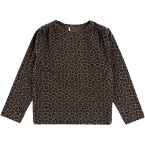Minymo Blouse - Katoen/Modaal - AOP - Chocolate Chip - Minymo - 4 jaar (104) - Shirts