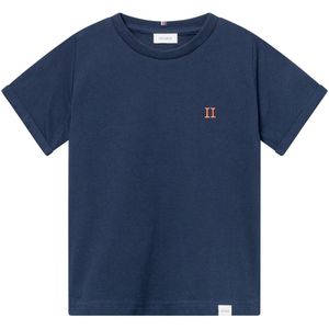 Les Deux T-Shirt - Nørregaard - Noos - Dark Navy/Oranje - Les Deux - 98/104 - T-Shirts