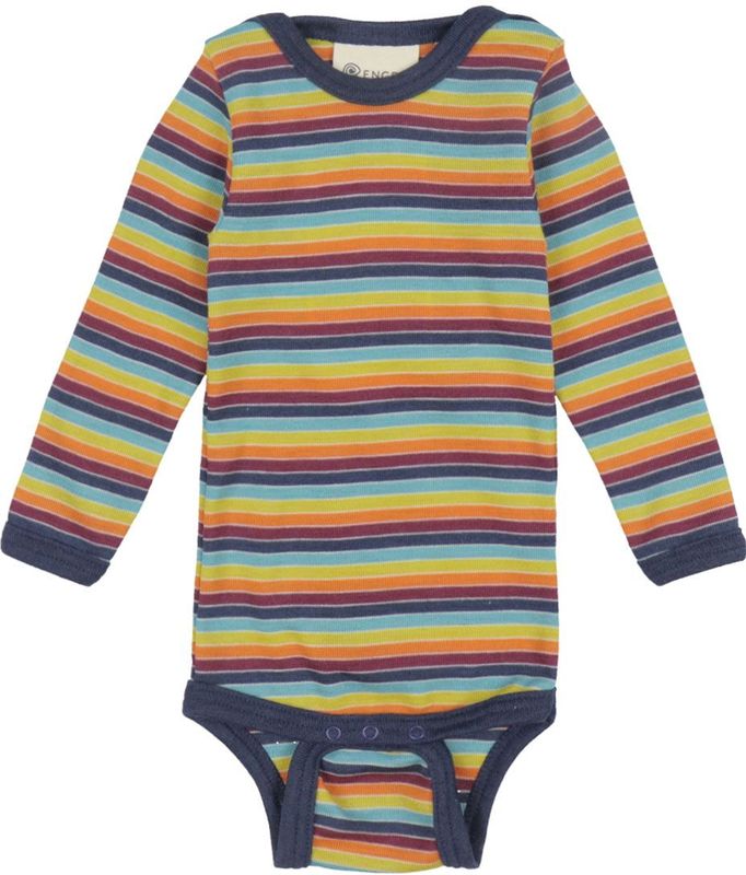 Engel - Baby Body L/S - Meerkleurig - Met Drukknopen