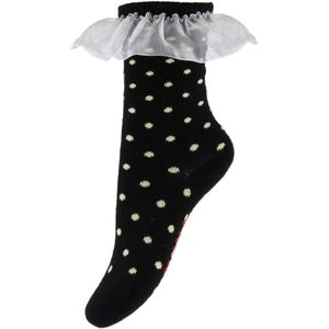 Mini Rodini Sokken - Polka Dot Frill - Zwart - Mini Rodini - 20/23 - Sokken