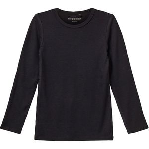 Sofie Schnoor Blouse - Rib - Petrician - Zwart - Sofie Schnoor - 4 jaar (104) - Shirts