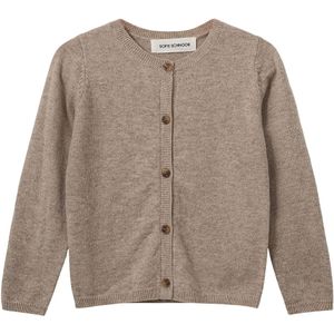 Sofie Schnoor Cardigan - Gebreid - Wol - Cisse - Brown Melange - Sofie Schnoor - 4 jaar (104) - Cardigan