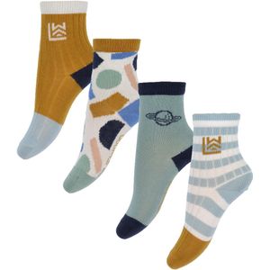 Liewood Sokken - Silas - 4-pack - Planeet Mix - Liewood - 19/21 - Sokken