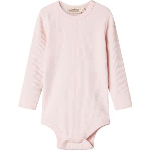 MarMar Romper l/s - Rib - Modaal - Noos - Roze - MarMar - 56 - Romper L/S