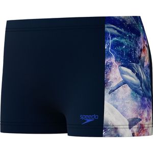 Speedo Zwemslips - Digitaal paneel - Navy m. Haaien - Speedo - 11-12 jaar (146-152) - Badmode