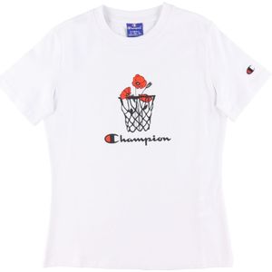 Champion Fashion T-Shirt - Wit m. Print - Champion - 16-18 jaar (176-188) - T-Shirts