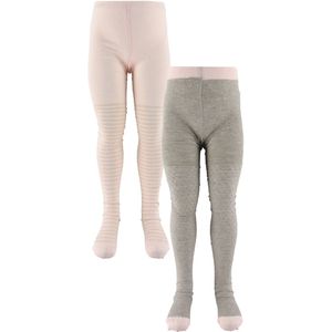 Minymo Panty's - 2-pack - Grijs/Roze - Minymo - 56/62 - Panty's