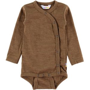 Joha Wikkelromper l/s - Wol - Warm Bruin - Joha - 40 - Romper L/S