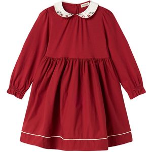 MarMar Jurk - Katoen/Modaal - Dielle - Hibiscus Red - MarMar - 3 jaar (98) - Jurk