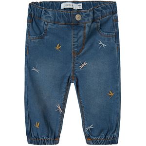 Jeans - Nauwsluitende Fit - Geborduurd - Elastische Taille - Mid-Waist