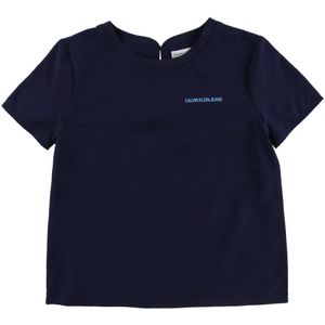Calvin Klein T-Shirt - Modaal/Katoen - Navy - Calvin Klein - 8 jaar (128) - T-Shirts