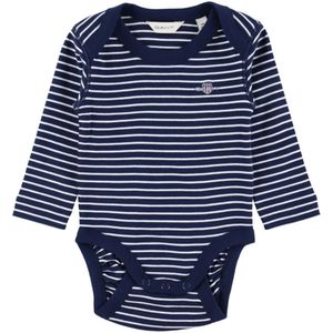 GANT Romper L/æ - Shield Striped - Marine - GANT - 56 - Romper L/S