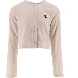 Calvin Klein Cardigan - Light Crinkle - Witkop grijs - Calvin Klein - 14 jaar (164) - Cardigan