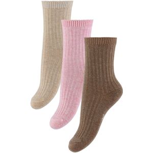 Konges Sløjd Sokken - 3-pack - Rib - Rose Mix - Konges Sløjd - 17/18 - Sokken