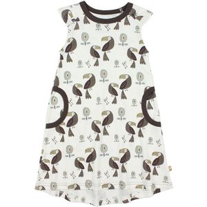 Katvig Jurk - Creme/Bruin m. Toekans - Katvig - 1 jaar (80) - Jurk