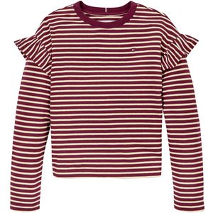Tommy Hilfiger Blouse - Stripe - Deep Rouge Stripe - Tommy Hilfiger - 16 jaar (176) - Shirts