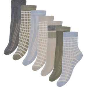 Minymo Sokken - 7-pack - Winter Sky m. Patroon - Minymo - 15/18 - Sokken