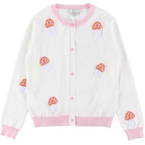 Stella McCartney Kids Cardigan - Gebreid - Ivory/Roze - Stella McCartney Kids - 8 jaar (128) - Cardigan