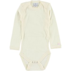 Smallstuff Romper - l/s - Crème m. Pointelle - Smallstuff - 56 - Romper L/S