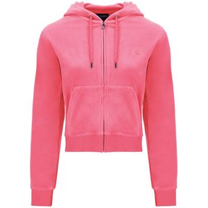 Juicy Couture Cardigan - Robertson - Fluweel - Hot Pink - Juicy Couture - Teen - XXS - Xtra Xtra Small - Cardigan