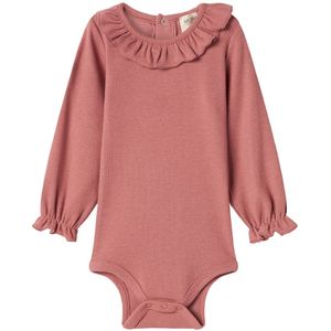 MarMar Romper l/s - Rib/Modaal - Brandine - Omgekomen Rose - MarMar - 62 - Romper L/S