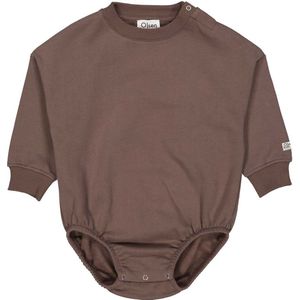 Olsen Kids x Stad Green Romper l/s - Zweet - Ceder Brown - Olsen kids x By Green Cotton  - 62 - Romper L/S