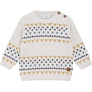 Hust and Claire Blouse - Gebreid - Pilou - Havermelk - Hust and Claire - 2 jaar (92) - Shirts