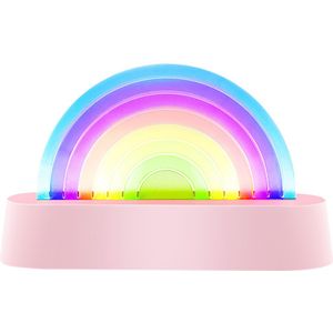 Lalarma Lamp - Dansen Rainbow - 18x11x4 cm - Roze - Lalarma - OneSize - Lamp