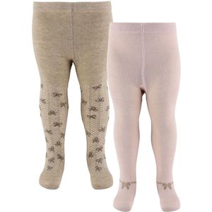 Minymo Panty's - 2-pack - Shell/Beige m. Lussen - Minymo - 104/110 - Panty's