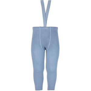 Condor Leggings m. Bretellen - Wol/Acryl - Blauwachtig - Condor - 3-6 mnd - Leggings - Wol