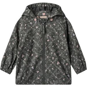 Wheat Regenjas - PU - Chardy - Bos Lake Checked Flowers - Wheat - 1 jaar (80) - Regenjas