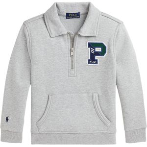 Polo Ralph Lauren Sweatshirt m. Rits - Grijs Gevlekt m. Navy - Polo Ralph Lauren - 2 jaar (92) - Sweatshirt