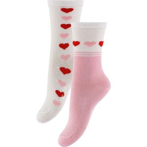 Konges Sløjd Sokken - Bamboe - 2-pack - Heart - Konges Sløjd - 17/18 - Sokken