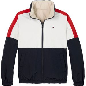 Tommy Hilfiger Jas - Omkeerbaar - Classic+ Beige/Rev Kleurenblok - Tommy Hilfiger - 8 jaar (128) - Zomerjas