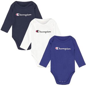 Champion Romper l/s - 3-pack - Blauw/Wit/Zwart - Champion - 62/68 - Romper L/S