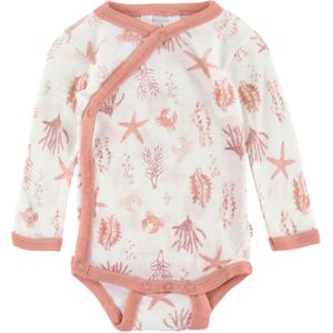 Joha Wikkelromper L/æ - Wol - Roze m. Print - Joha - 40 - Romper L/S