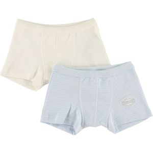 Petit Bateau Boxershorts - 2-pack - Wit/Blauw - Petit Bateau - 12 jaar (152) - Boxershorts