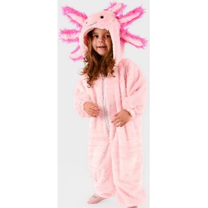 Den Goda Fen Verkleedkleren - Jumpsuit Axolotl - Roze - Den Goda Fen - OneSize - Kostuum