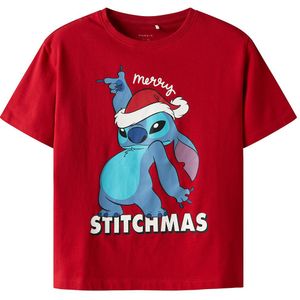 Name It T-Shirt - NkfAkka - Stitch - Barbados Cherry - Name It - 4 jaar (104) - T-Shirts